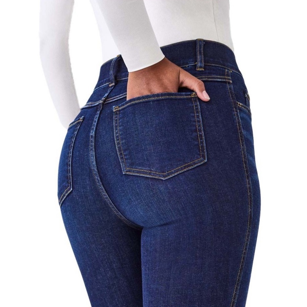 Spanx High Rise Flare Jeans (size small petite) EUC - Picture 5 of 12